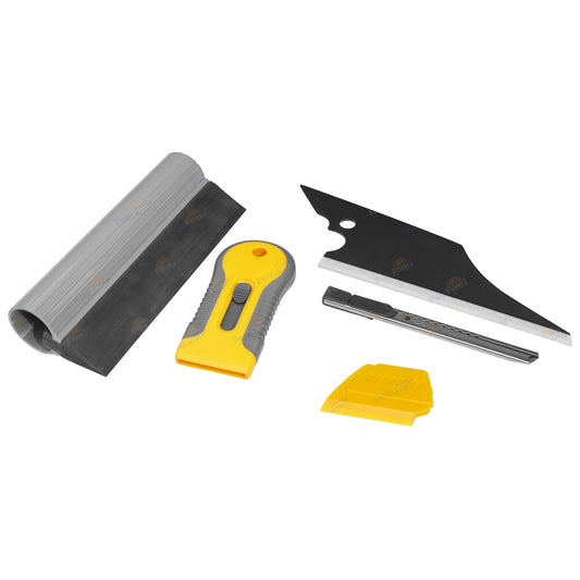 5pc Professional Window Tint Tools Kit For Car Film Squeegy Knife Set_0