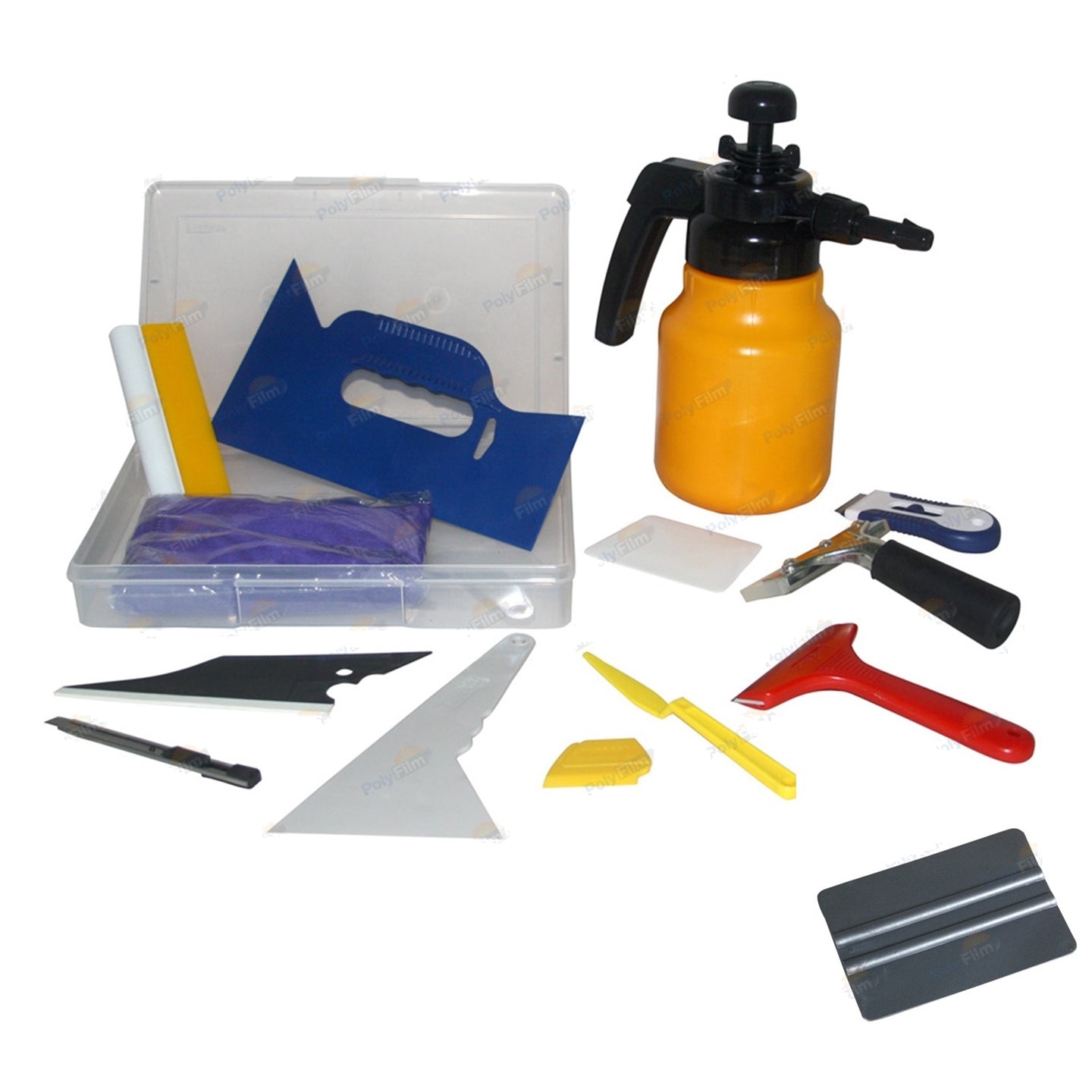 13pc Professional Window Tint Tools Kit Car House Office Film Squeegy Knife Set_3