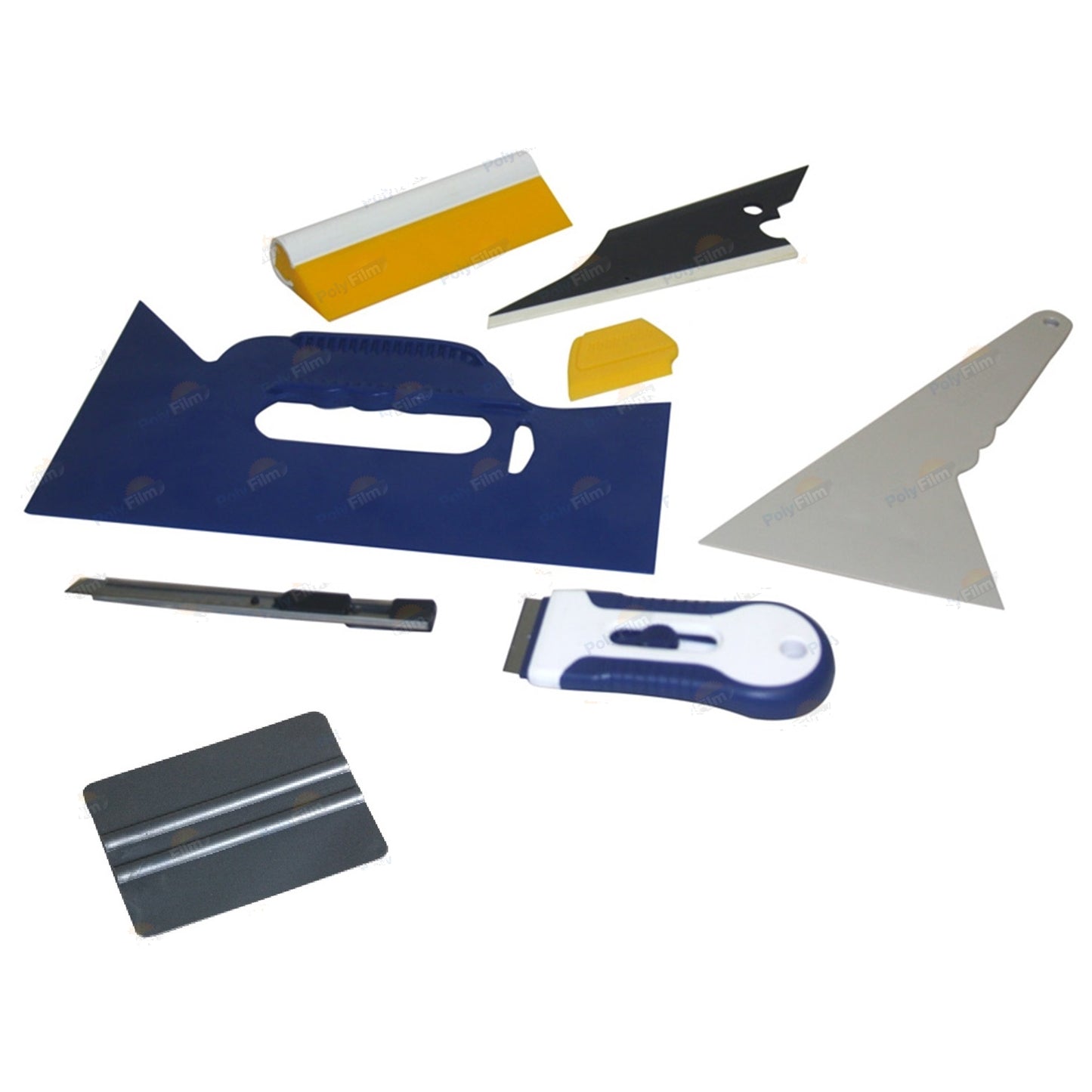 8pc Professional Window Glass Tint Tools Kit DIY Car House Office Film Squeegy Scraper Knife Set