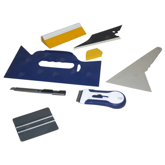8pc Professional Window Glass Tint Tools Kit DIY Car House Office Film Squeegy Scraper Knife Set