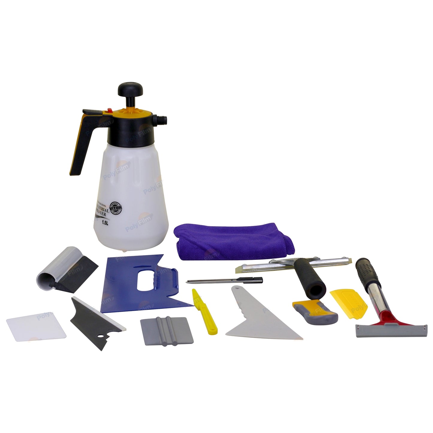 13pc Professional Window Tint Tools Kit Car House Office Film Squeegy Knife Set_2